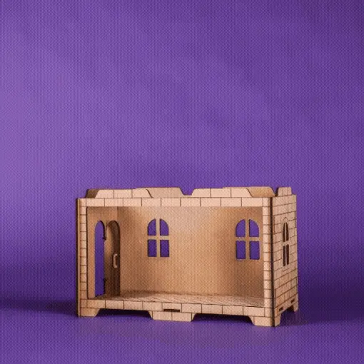 Byg, mal og dekorere, Crateit Roomies - Wooden toy - Living Room & Playroom - Couch & Crayons