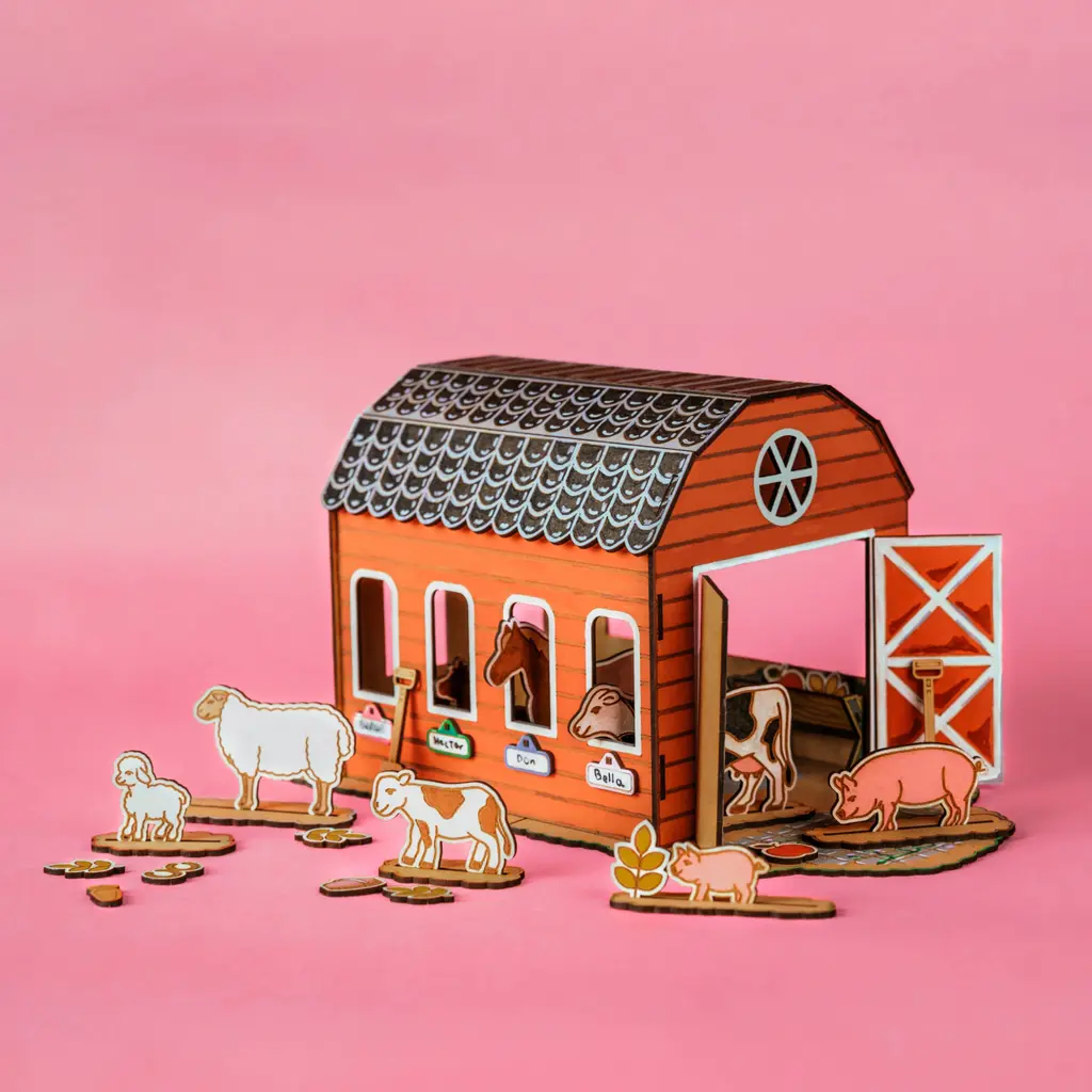 Crateit - Farmlife - Wooden toy - Barn Life