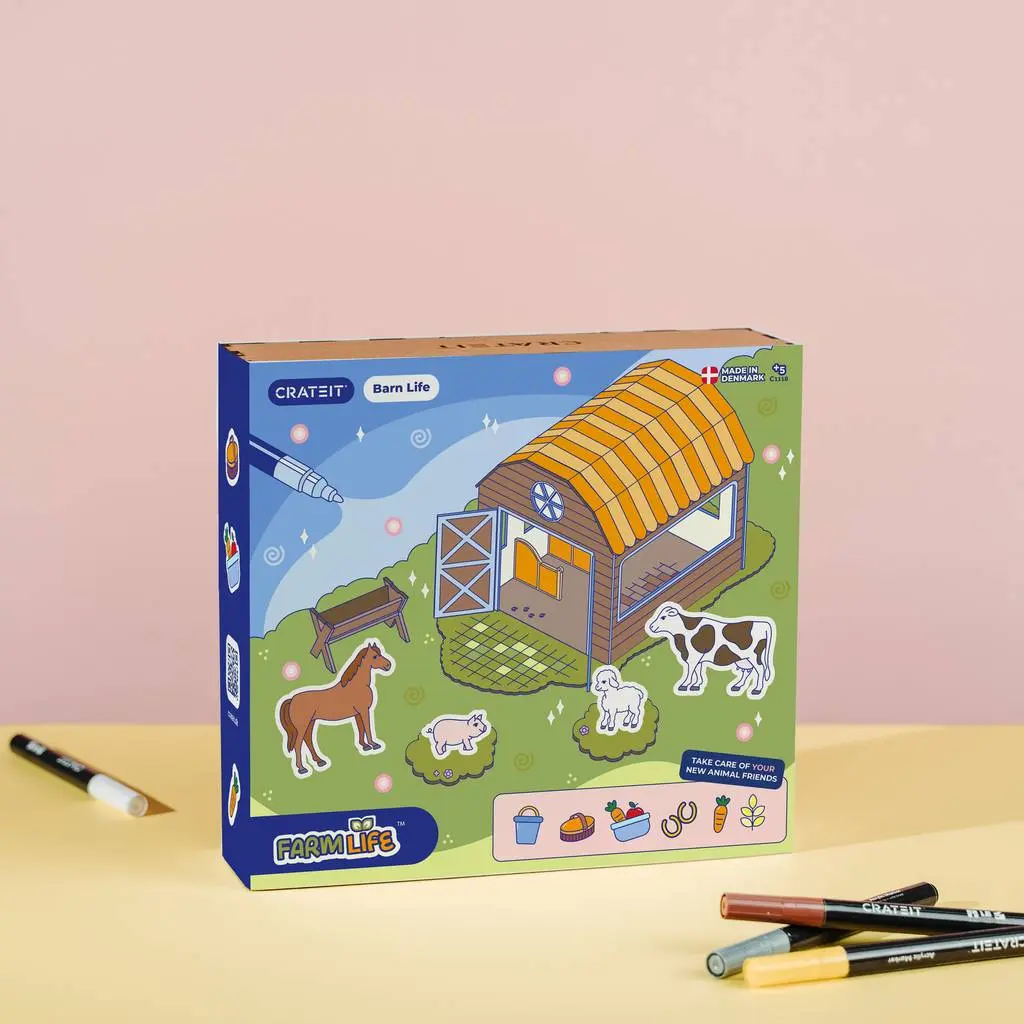 Crateit - Farmlife - Wooden toy - Barn Life