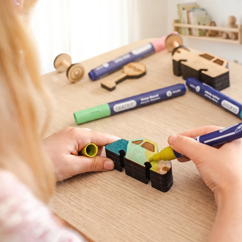 Crateit Town - Wooden toy - City Park Zone