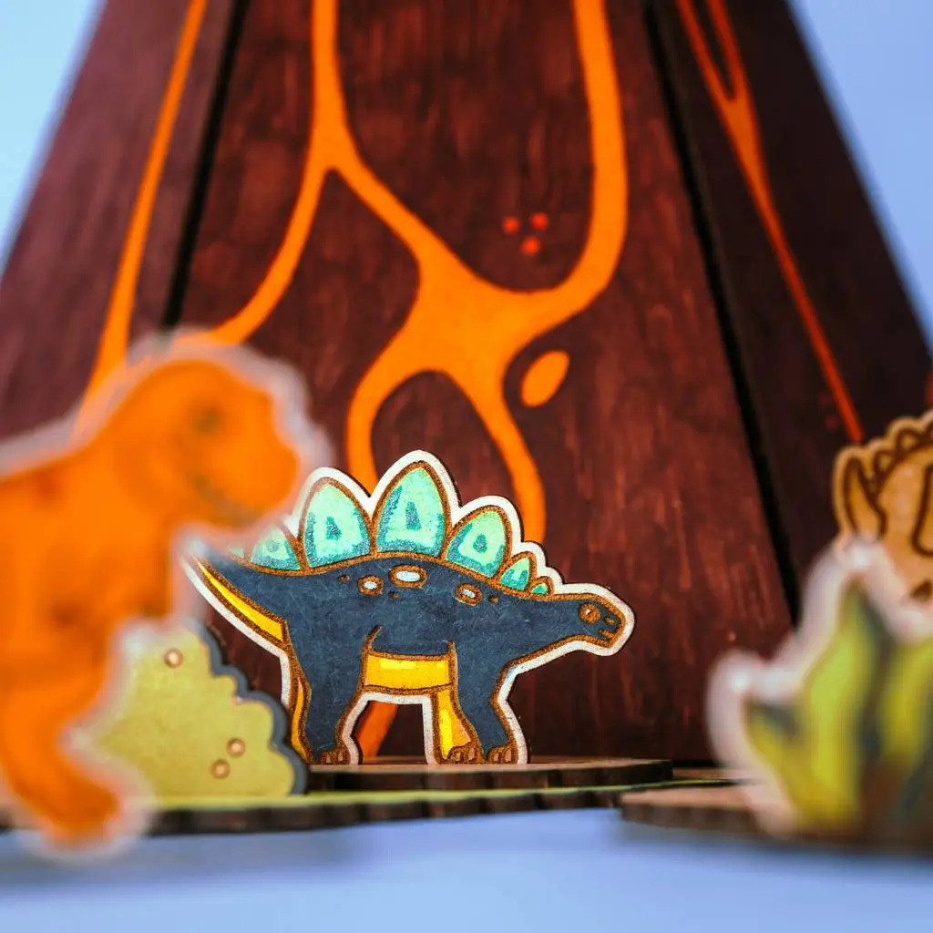Crateit - Dinosaur - Wooden toy - Volcano Escape