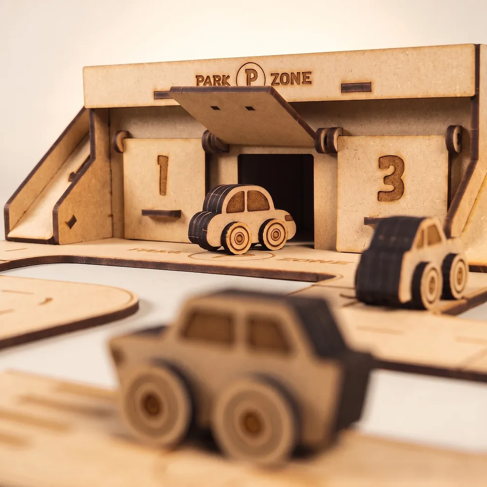 Crateit Town - Wooden toy - City Park Zone