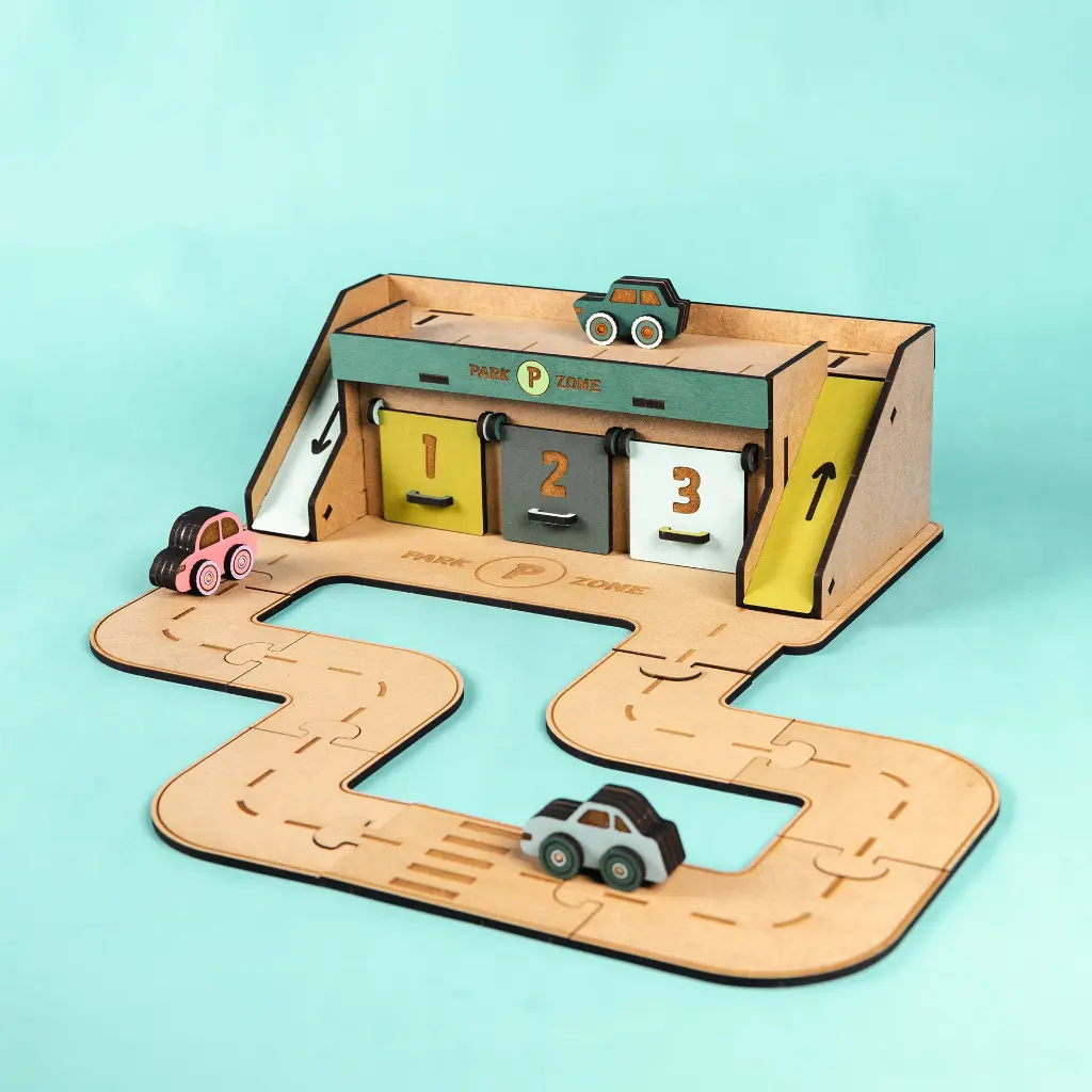 Crateit Town - Wooden toy - City Park Zone