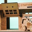 Crateit Town - Wooden toy - Fire Station