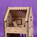 Crateit Roomies - Wooden toy - Bathroom & Bedroom - The Bubble Nest