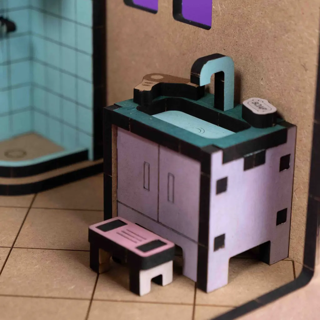 Crateit Roomies - Wooden toy - Bathroom & Bedroom - The Bubble Nest