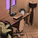 Crateit Roomies - Wooden toy - Office & Balcony - The Cloud Office