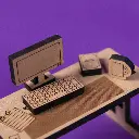Crateit Roomies - Wooden toy - Office & Balcony - The Cloud Office