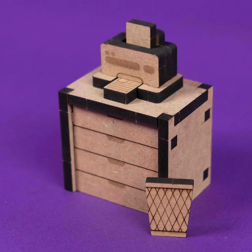 Crateit Roomies - Wooden toy - Office & Balcony - The Cloud Office