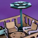 Crateit Roomies - Wooden toy - Office & Balcony - The Cloud Office