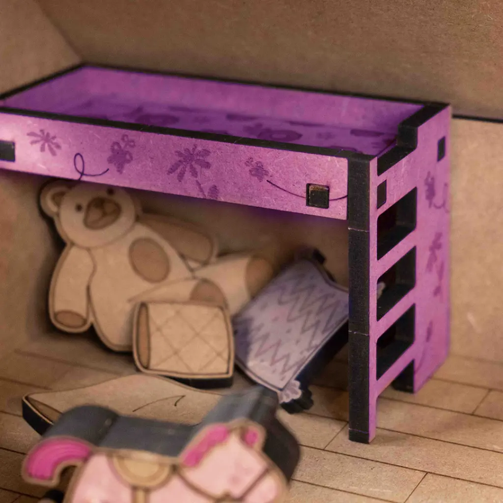 Crateit Roomies - Wooden toy - Living Room & Playroom - Couch & Crayons