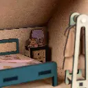 Crateit Roomies - Wooden toy - Kitchen & Bedroom - Breakfast in Bed