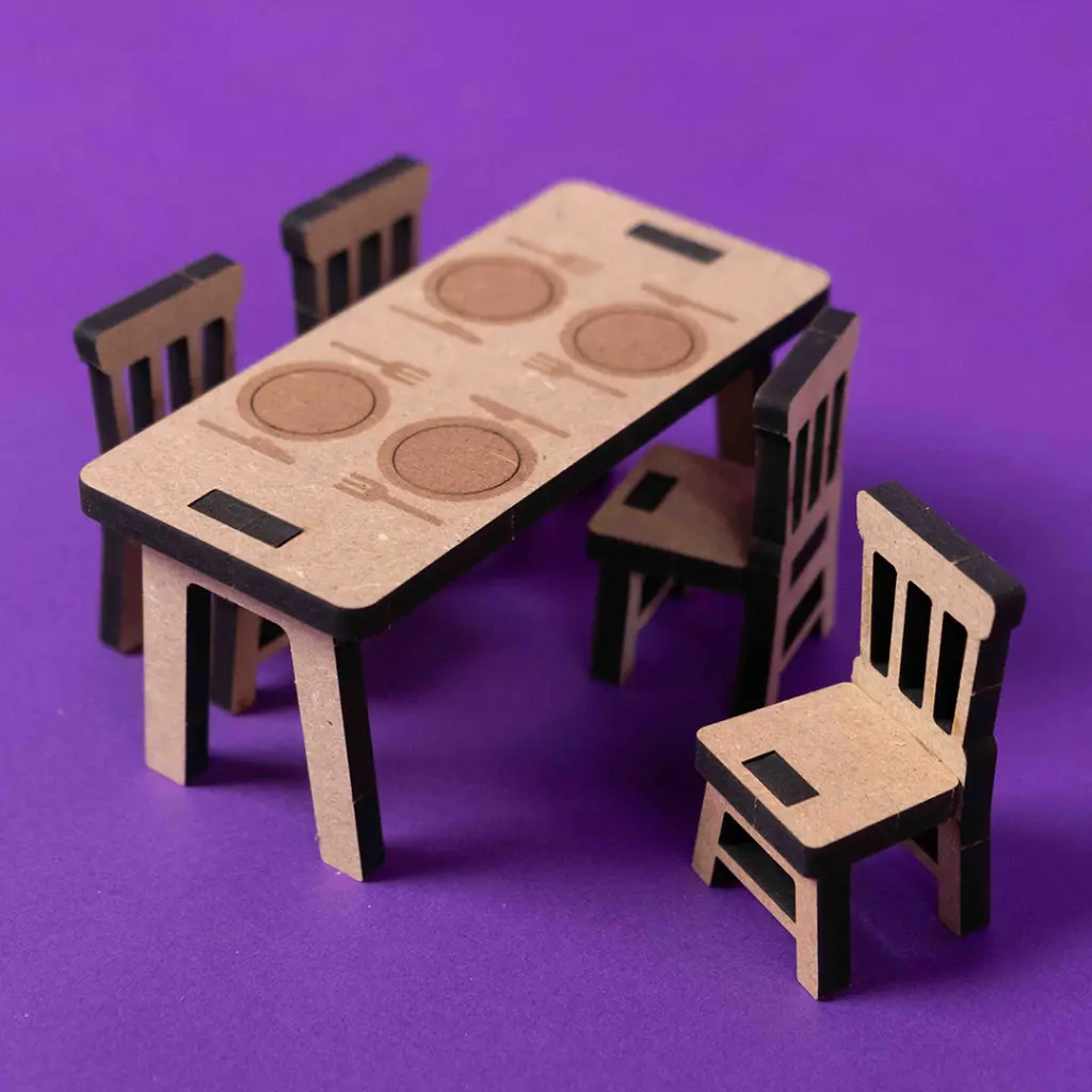 Crateit Roomies - Wooden toy - Kitchen & Bedroom - Breakfast in Bed
