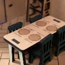Crateit Roomies - Wooden toy - Kitchen & Bedroom - Breakfast in Bed