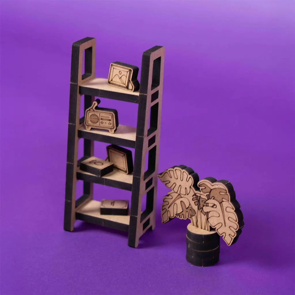 Crateit Roomies - Wooden toy - Kitchen & Bedroom - Breakfast in Bed