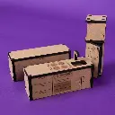 Crateit Roomies - Wooden toy - Kitchen & Bedroom - Breakfast in Bed