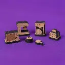 Crateit Roomies - Wooden toy - Kitchen & Bedroom - Breakfast in Bed