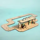 Crateit Town - Wooden toy - City Gas Station