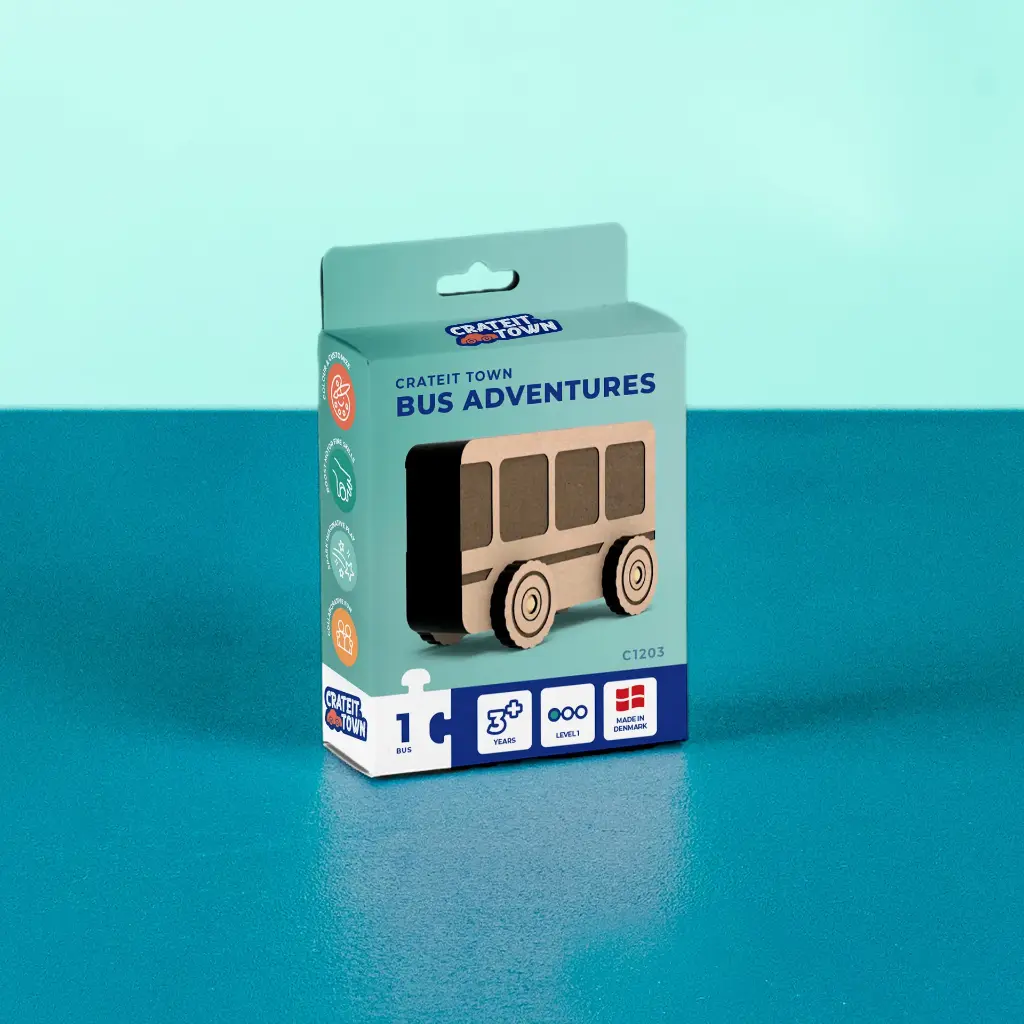Crateit Town - Wooden toy - Bus Adventures