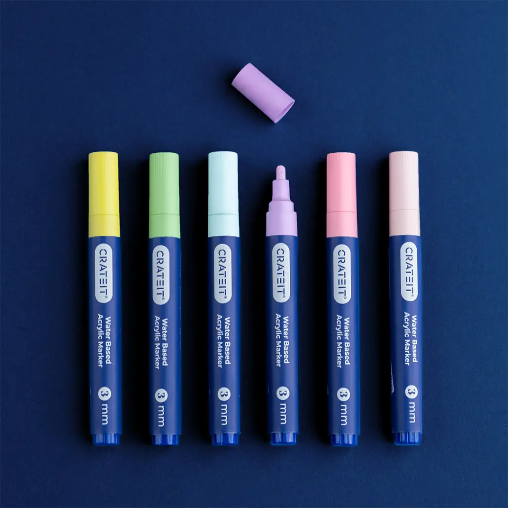Crateit Pastel Markers - 3mm — 6 pcs.