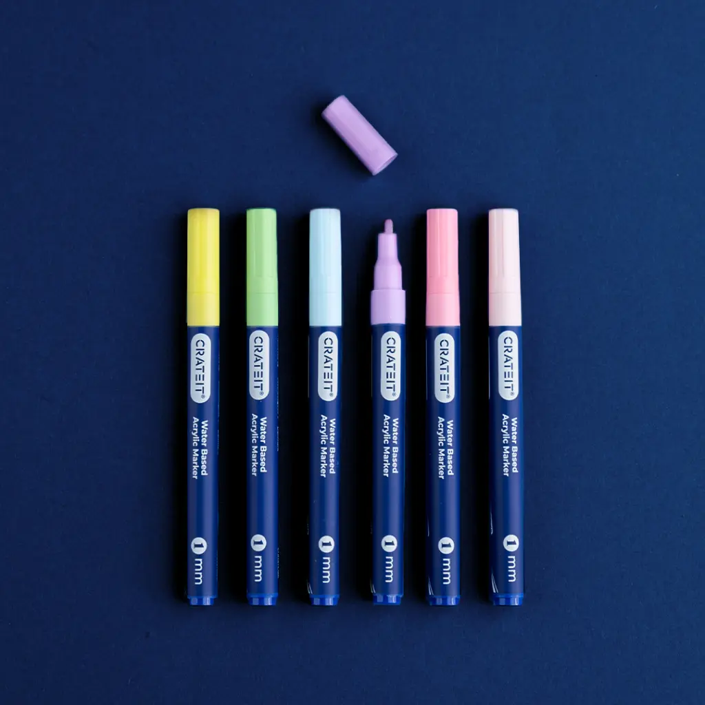 Crateit Pastel Markers - 1mm – 6 pcs.