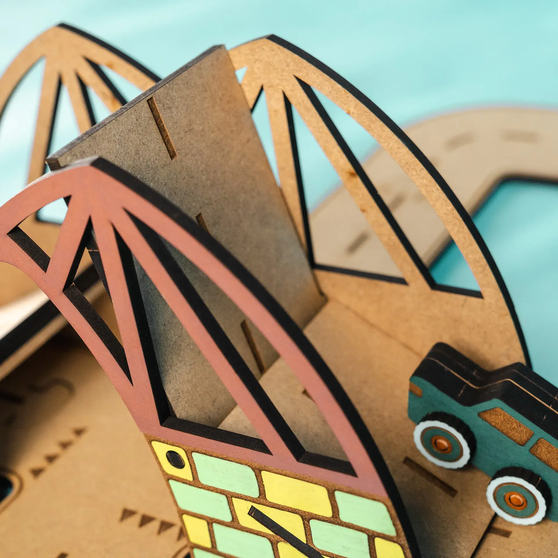 Crateit Town - Wooden toy - Dreamy Drawbridge