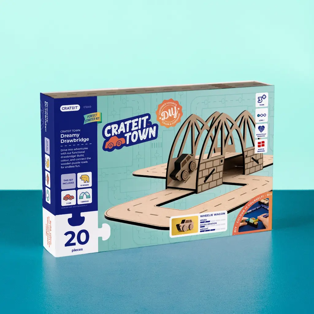 Crateit Town - Wooden toy - Dreamy Drawbridge