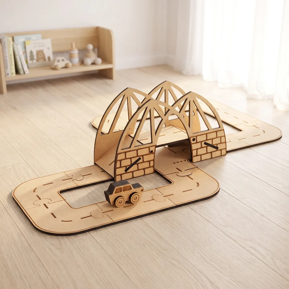 Crateit Town - Wooden toy - Dreamy Drawbridge