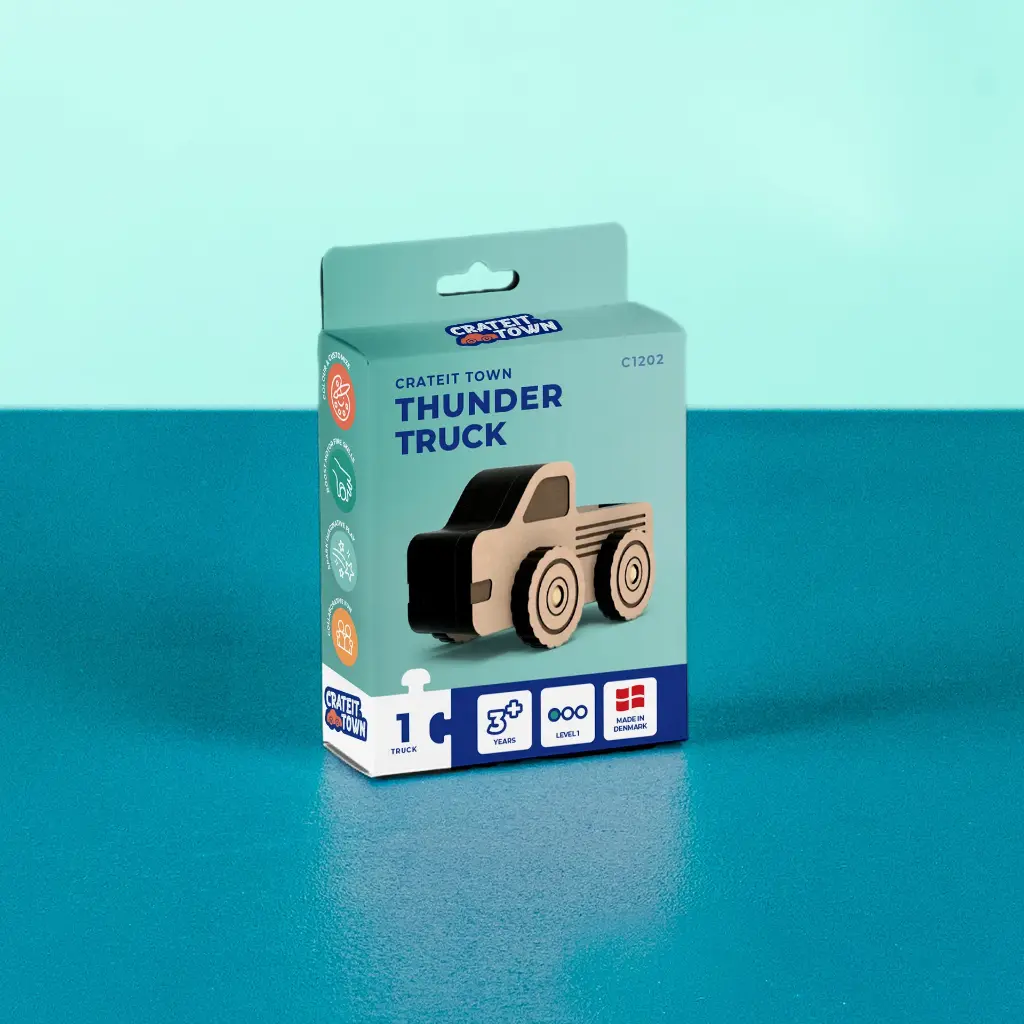 Crateit Town - Wooden toy - Thunder Truck
