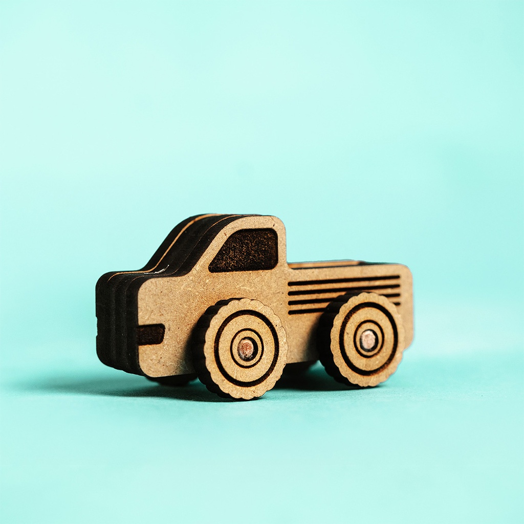 [C1202] Crateit Town - Wooden toy - Thunder Truck
