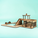 Crateit Town - Wooden toy - Police Station