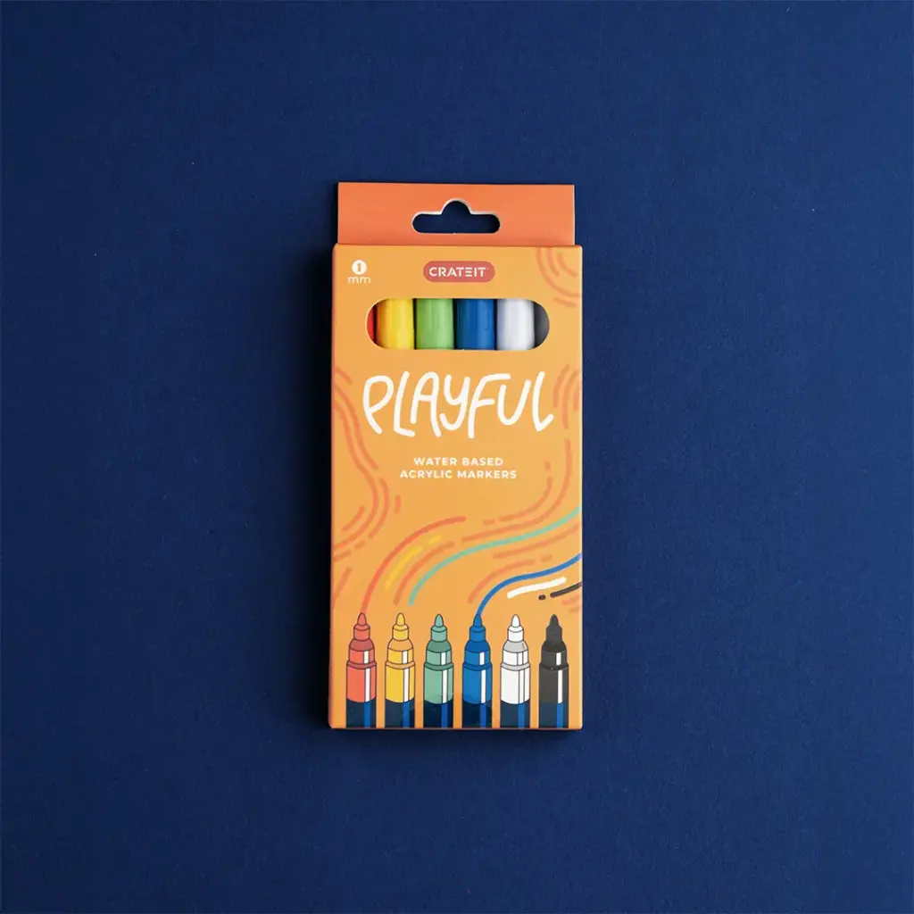 Crateit Playful Markers - 1mm - 6 pcs.