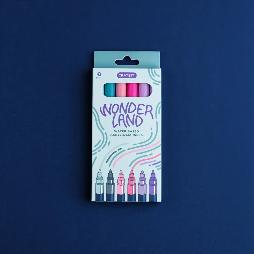 Crateit Wonderland Markers - 1mm - 6 pcs.