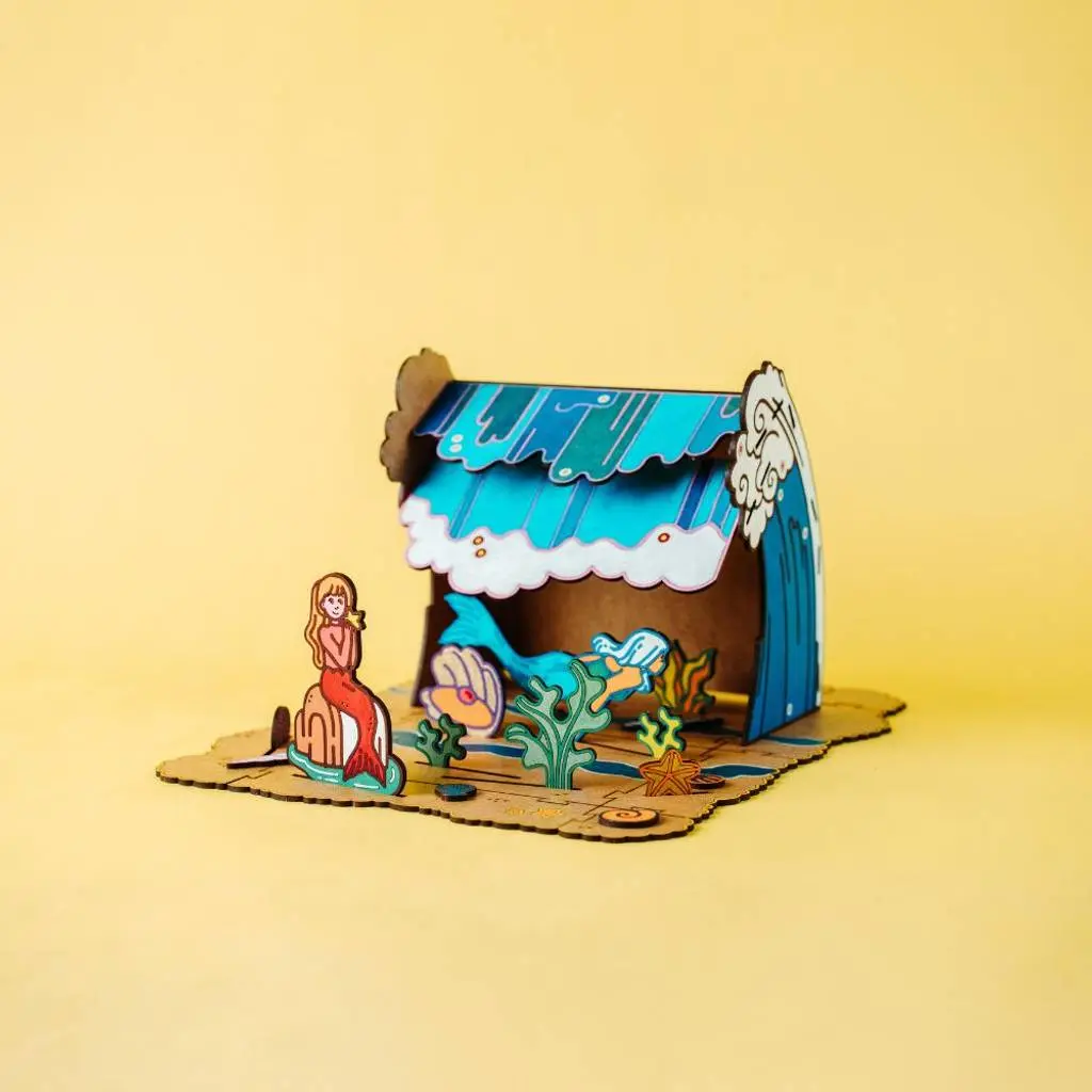 [C1136] Crateit Craft - H.C. Andersen - Wooden toy - Seashell Shore