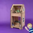 Crateit Roomies - Wooden toy - Bathroom & Bedroom  - The Bubble Nest