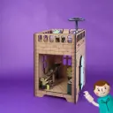 Crateit Roomies - Wooden toy - Office & Balcony - The Cloud Office