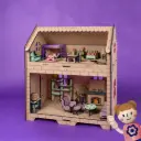 Crateit Roomies - Wooden toy - Couch & Crayons - Livingroom & Playroom