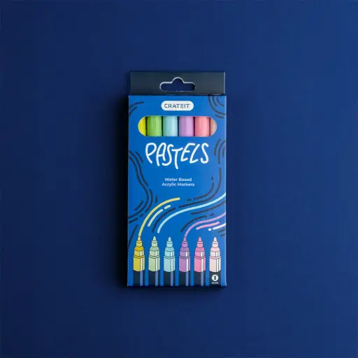 [T1130] Crateit Pastel Markers - 1mm – 6 pcs.